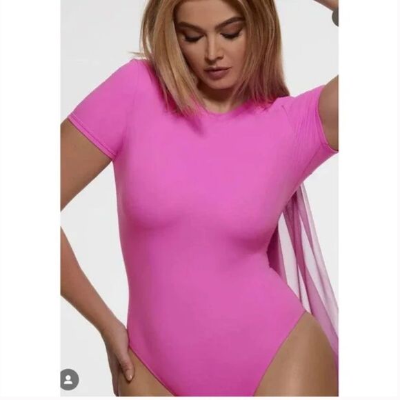 SKIMS Fits Everybody T-Shirt Bodysuit | Neon Orchid Size 2X - Picture 1 of 7